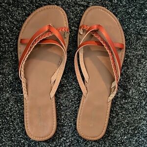 Leather strap sandals